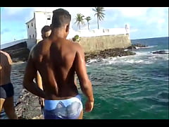 Anteo pisses wanks nude beach