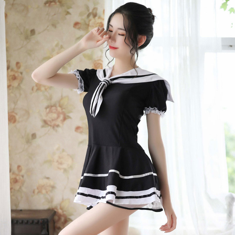 Stockings perspective student sailor suit