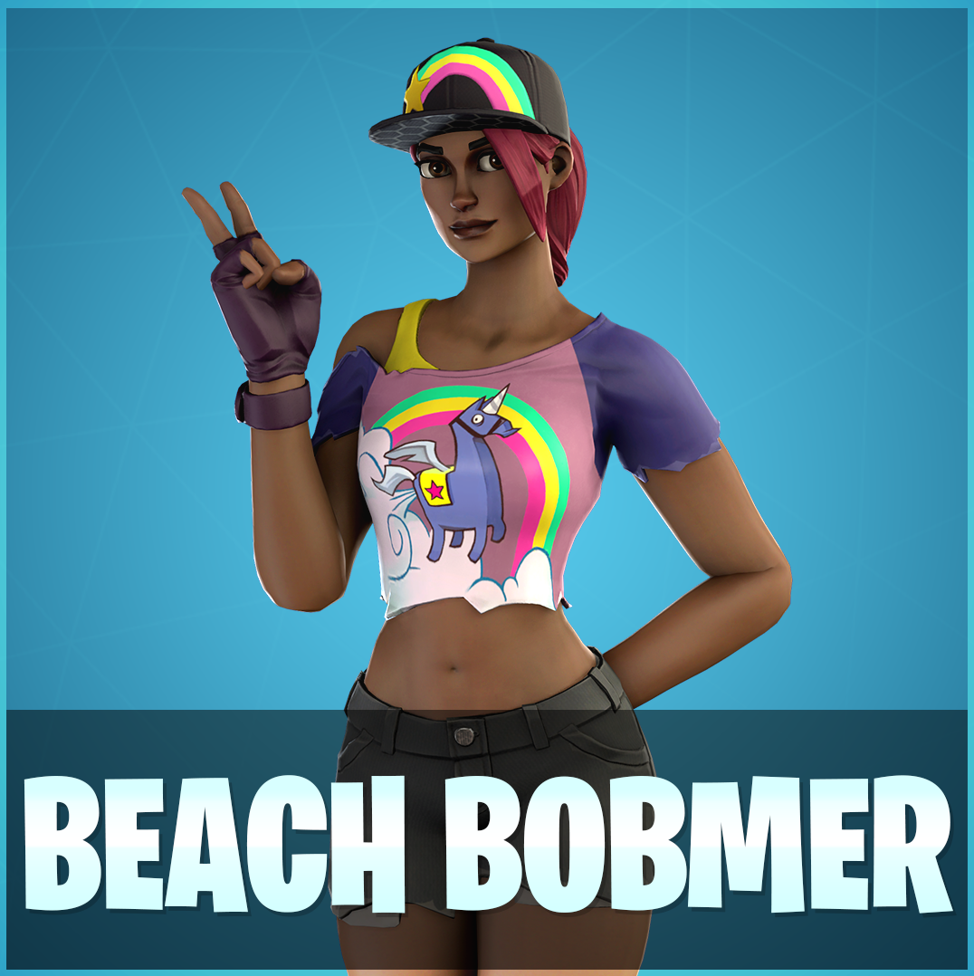 The fortnite skins including beach bomber that