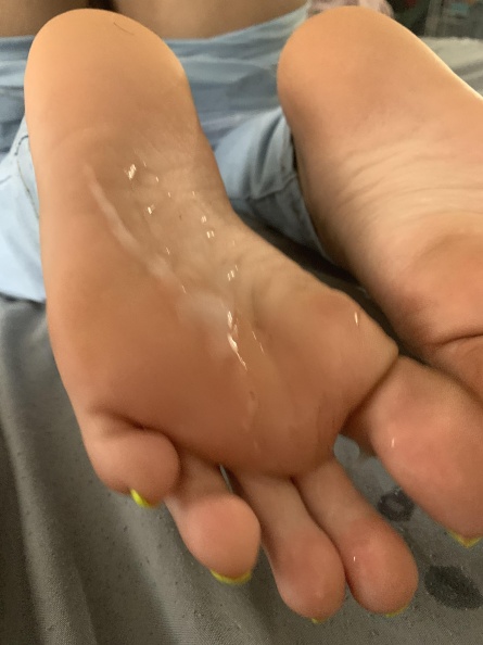 Cum the soles my feet