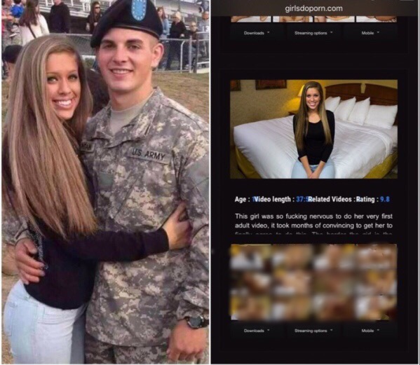 Girlfriend cheats on army boyfriend.