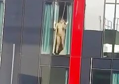 Indian couple anu arnav sex in the hotel window.