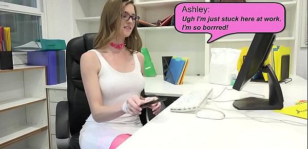 Gorgeous office whore gets destroyed random guy