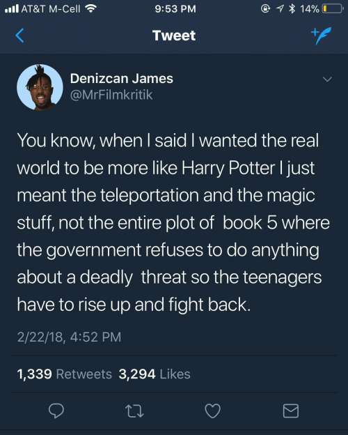 Hysterically reading harry potter while sitting