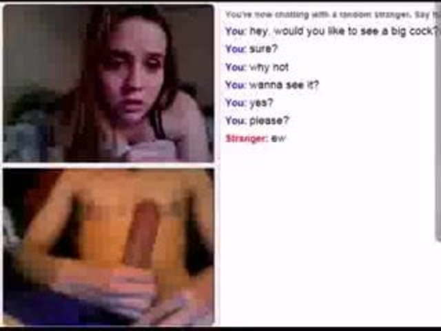 Omegle strips huge cock
