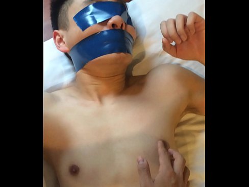 Tape gagged guy