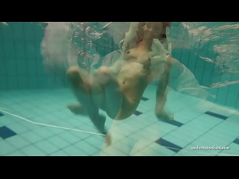 Underwater with japanese synchro swimmer