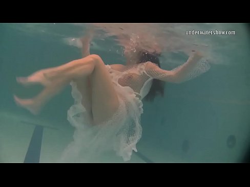 Underwater with japanese synchro swimmer