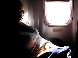 Girl masturbate on airplane