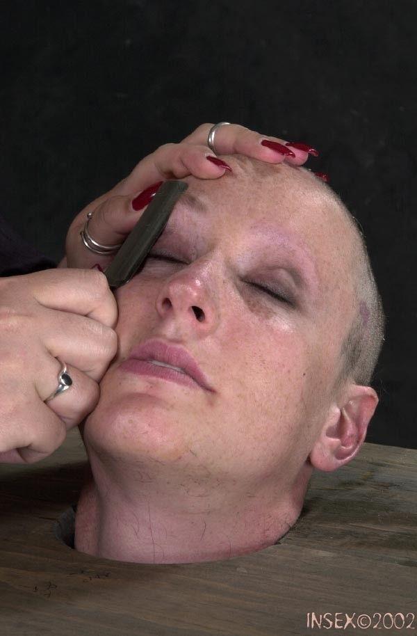 Shaved head bondage