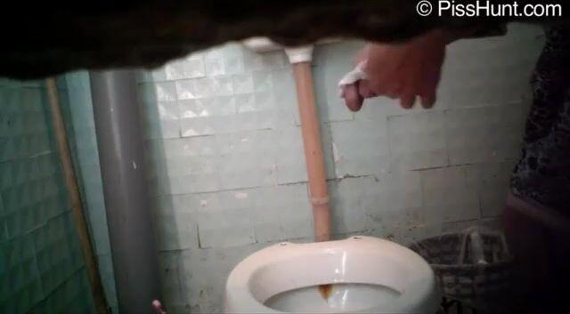 Friend shooting hidden camera piss