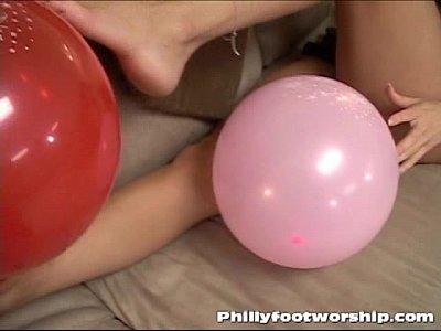best of Blowing balloons girl bikini