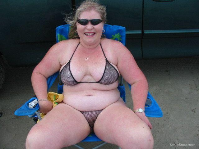 bbw slut wife in a bikini