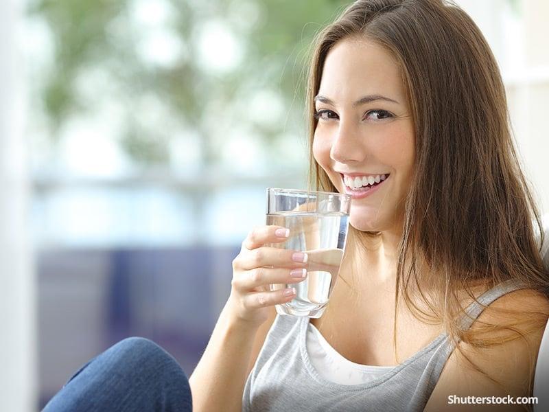 Drinks water maintain healthy lifestyle