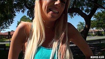 Blonde jogger gets fucked