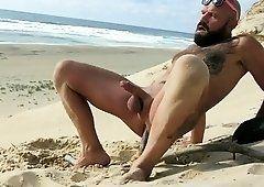 best of Suck hairy beach on slave cock