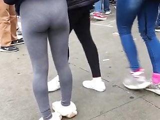 Incredibly sexy teen grey leggings