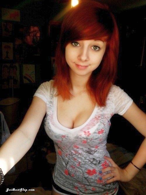 Redhead boobs free