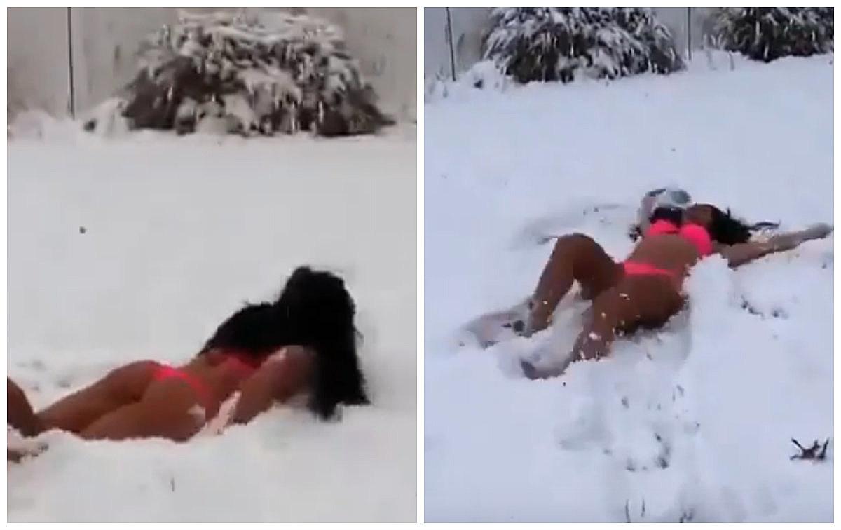 best of Video Bikini snow angel