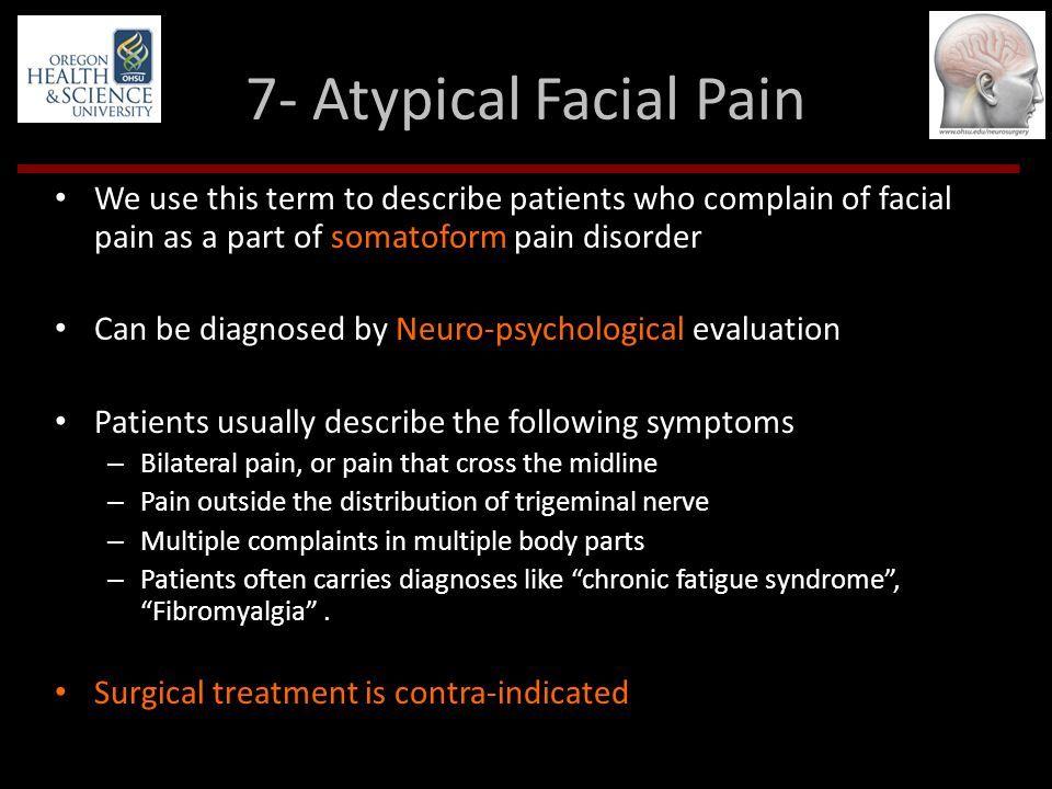 Facial pain treatment