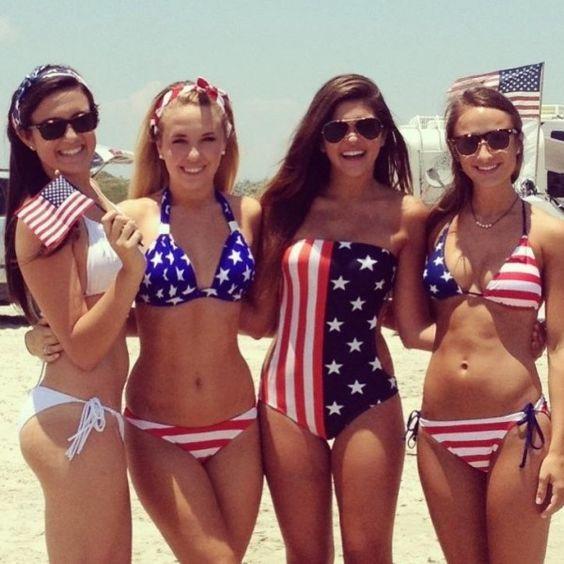 Nemesis reccomend Hot girls in texas flag bikinis