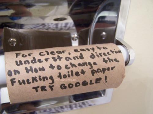 Senior reccomend Toilet papper roll to jerk off