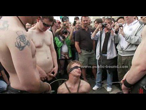 Gay public bondage