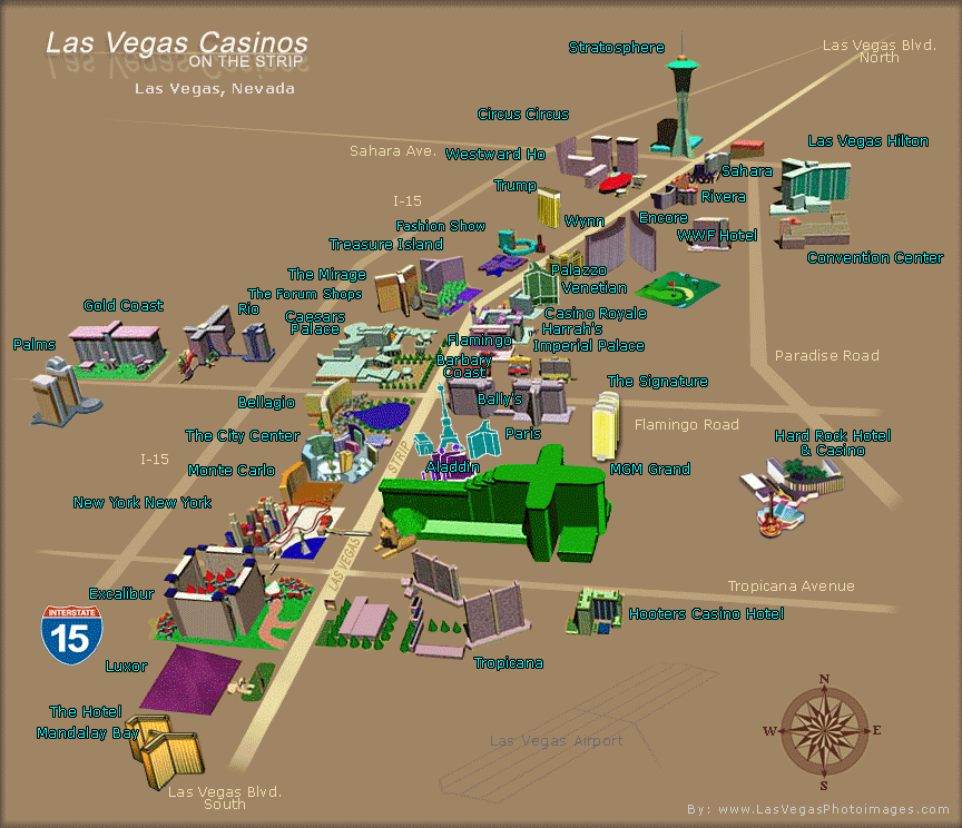 best of Strip the las of vegas Hotel map