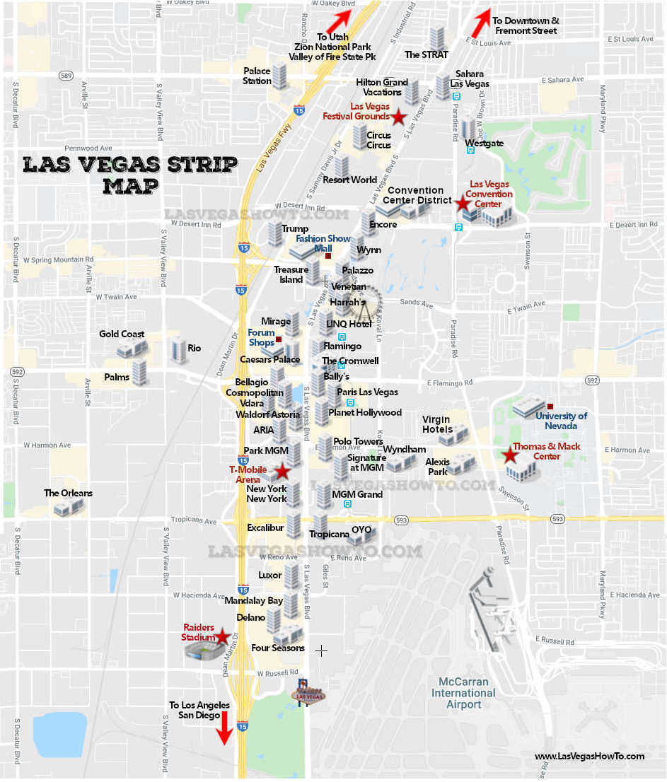 Hot C. reccomend Hotel map of the las vegas strip