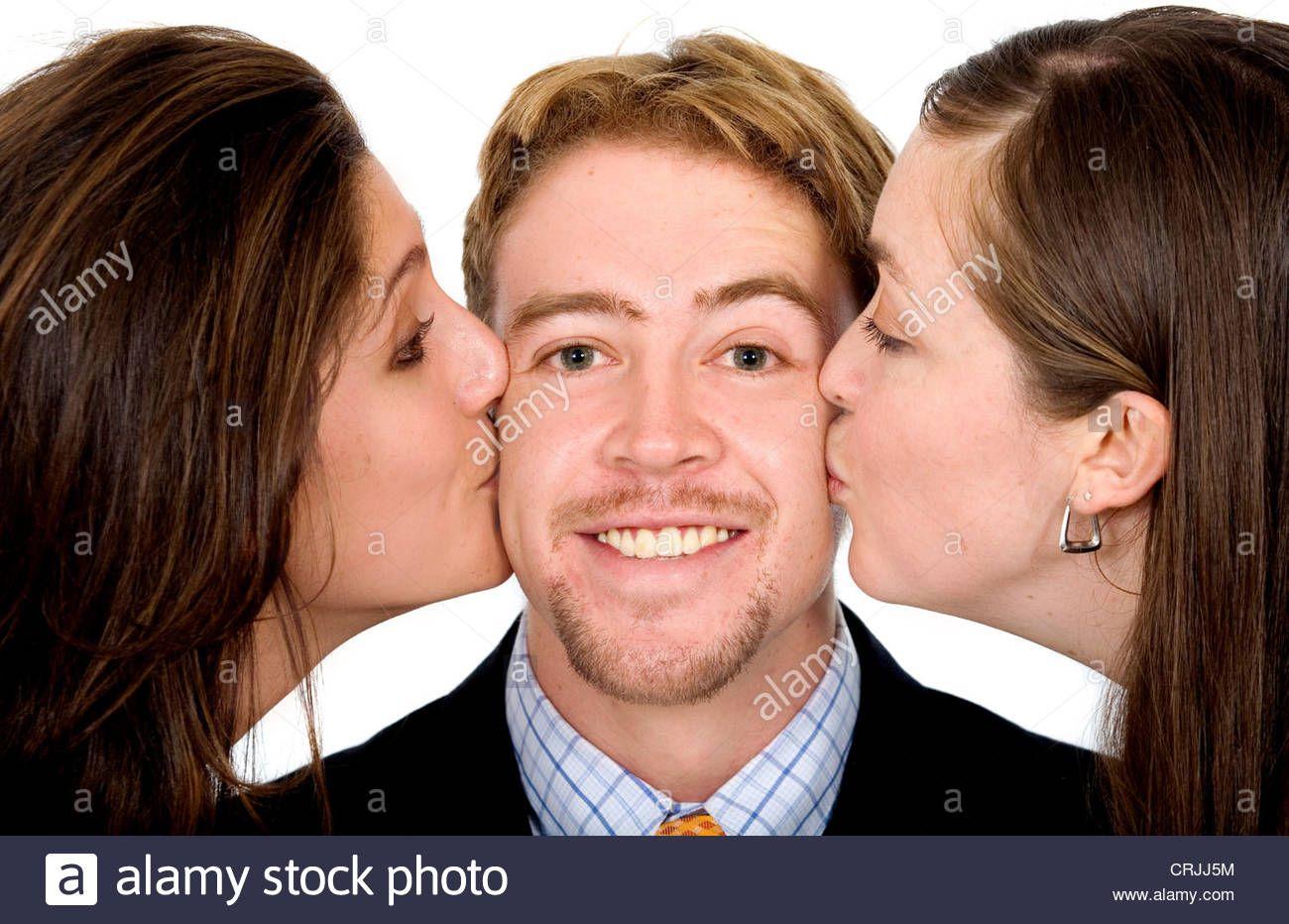 Guy girl kiss after facial