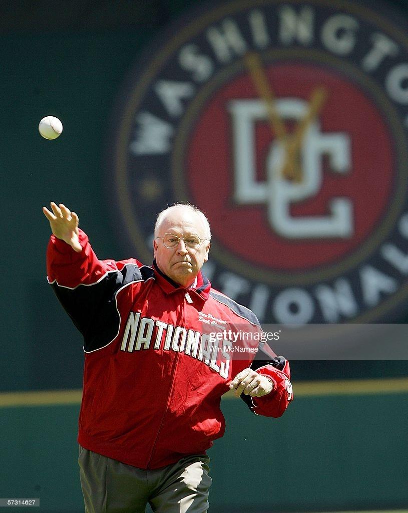 Cheney dick first pitch throw