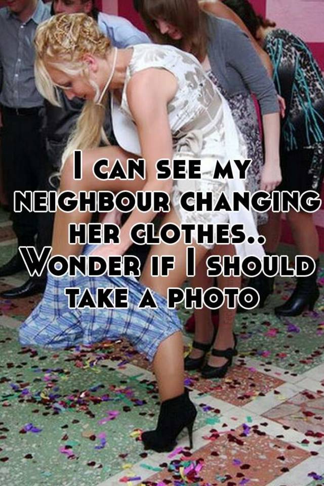 Voyeur neighbor changing clothes
