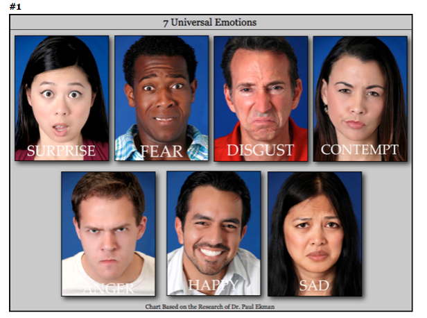 Lele reccomend 7 facial expressions of emotion