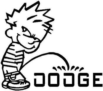 Frog reccomend Boy pissing on dodge logo