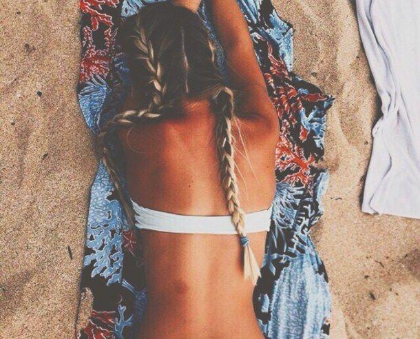 Beach bikini break tan