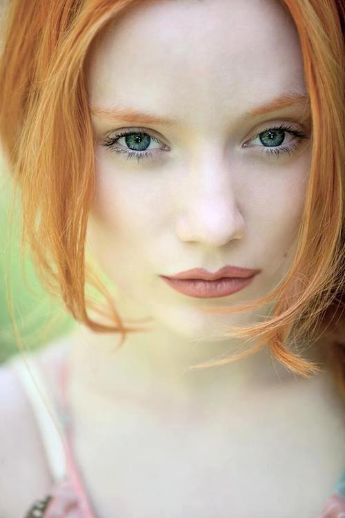 Beautiful hot redhead woman
