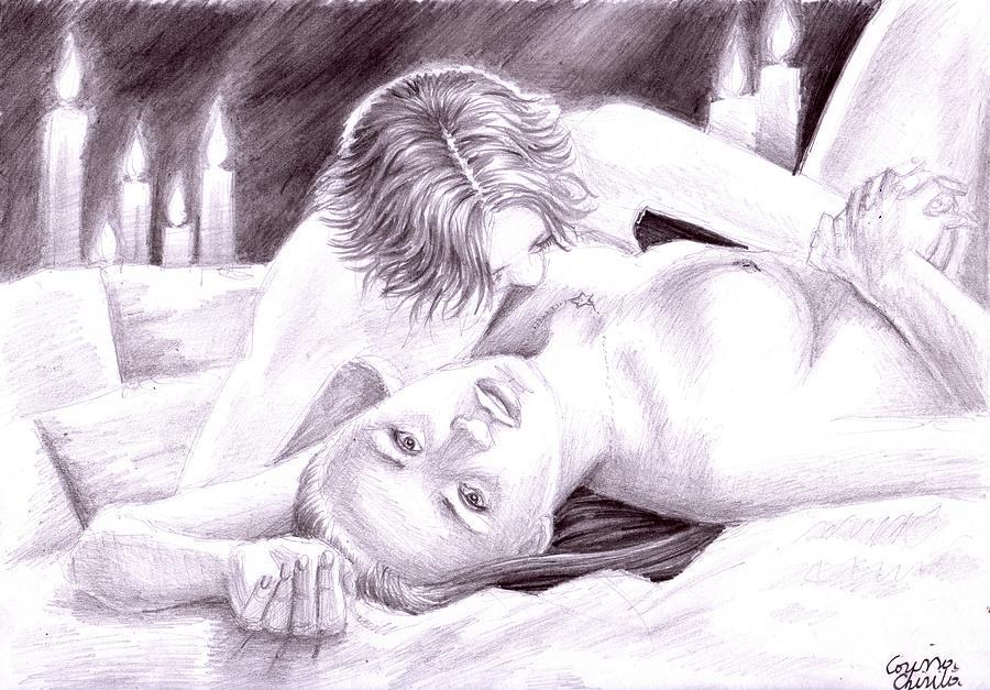 Erotic pencil sketch