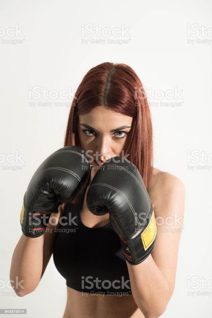 Redhead boxing video