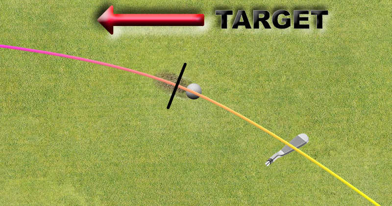 Golf target swinging