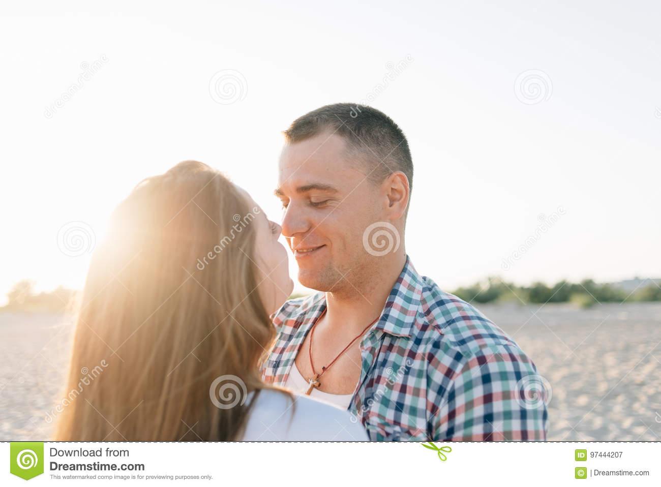 Guy girl kiss after facial