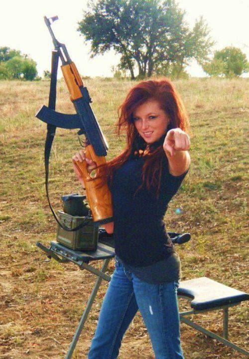 Hot redhead shooting