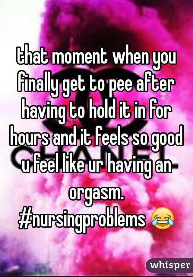 Peeing when you have an orgasm