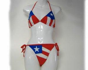Puerto rican flag bikini
