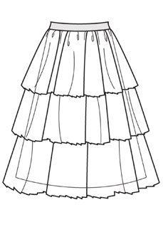 Sew tiered skirt