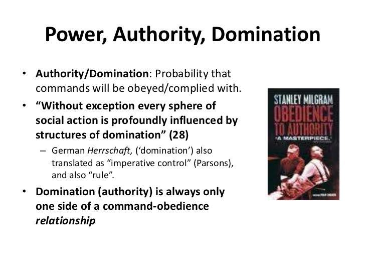 Weber and types of domination